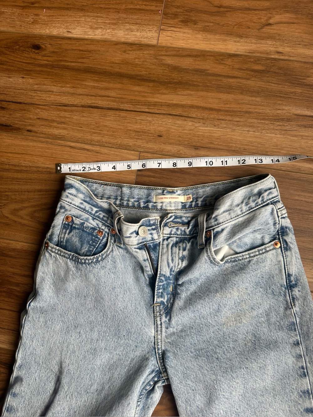 Levis Low Pro Straight Denim Jeans - Classic Blue - Picture 3 of 5